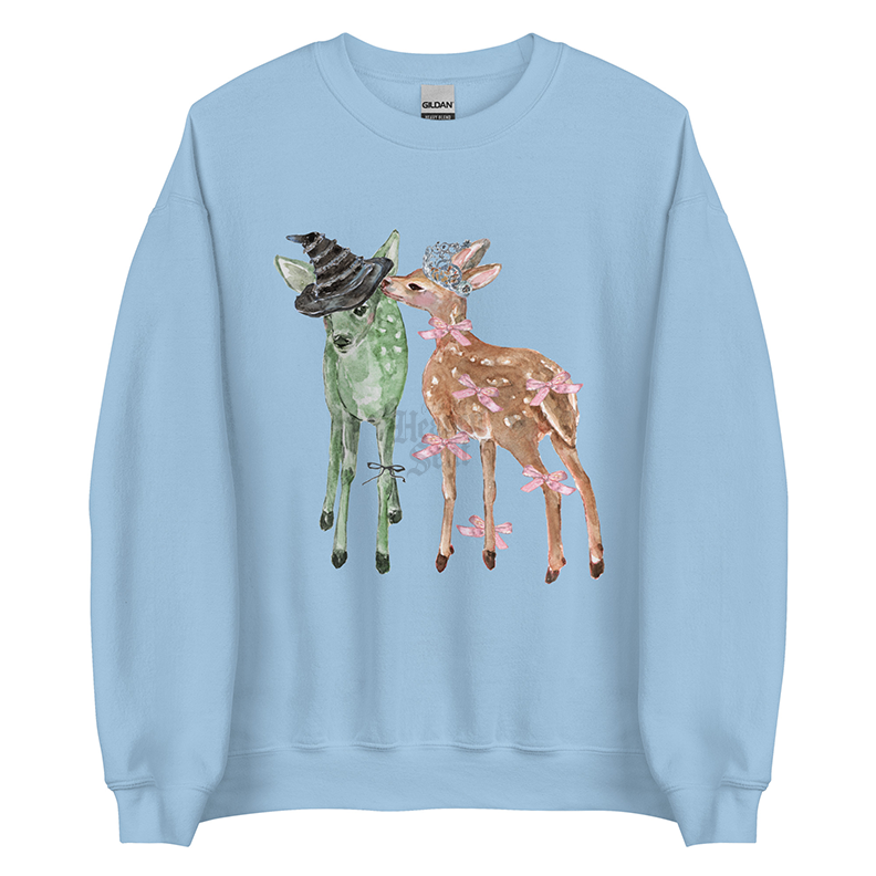 Oz Coded Popular (and Wicked) Fawns | Wicked Inspired Women's Sweater Soft Glinda Elphaba Pullover (Unisex)