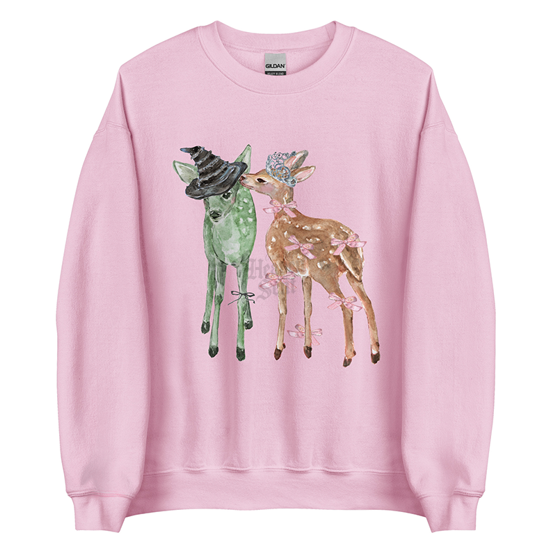 Oz Coded Popular (and Wicked) Fawns | Wicked Inspired Women's Sweater Soft Glinda Elphaba Pullover (Unisex)