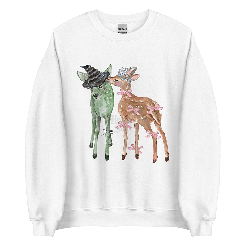 Oz Coded Popular (and Wicked) Fawns | Wicked Inspired Women's Sweater Soft Glinda Elphaba Pullover (Unisex)