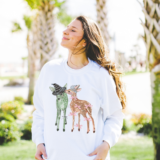 Oz Coded Popular (and Wicked) Fawns | Wicked Inspired Women's Sweater Soft Glinda Elphaba Pullover (Unisex)
